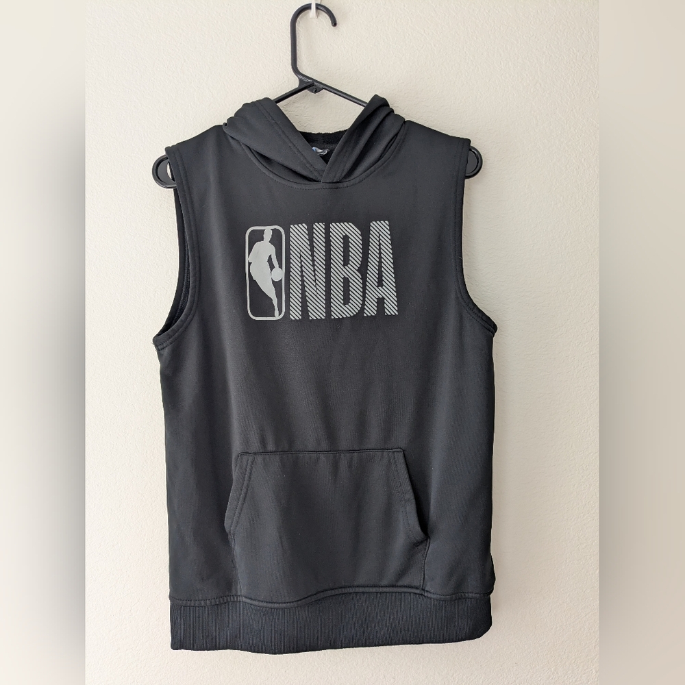 NBA Black Sleeveless Hoodie